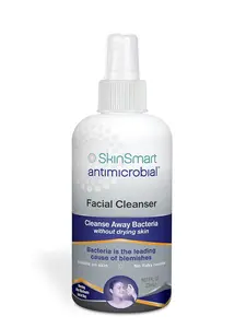 SkinSmart Facial Cleanser for Acne, Targets Bacteria for Active Teenage Athletes Post Workout and Adult Acne, 8 oz Spray Bottle.