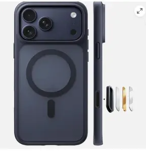 TORRAS Magnetic Shockproof iPhone 17 Pro Case Slim Translucent, Black