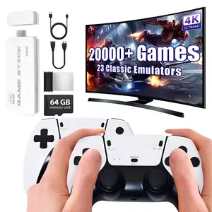 2026 New M15 Retro Game Stick, HDMI Output & Wireless Controller Plug and Play Video Game Console with  Games,HD 64G Plug and Play Video Games for TV,Arcade Game Console