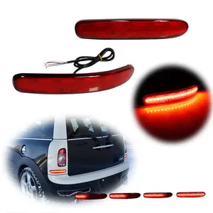 2pcs LED Red Rear Bumper Reflector Tail Brake lamps Light For 2008 2009 2010 2011 2012 2013 2014 Mini Cooper Clubman R55