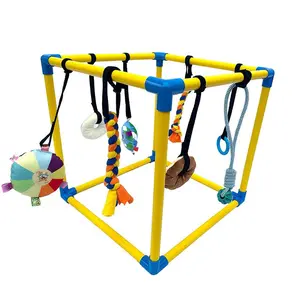 9-in-1 Puppy Play Gym Interactive Dog Toy Activity Center for Small Dogs Mental Stimulation Anxiety Relief Puppy Training Equipment Indoor Dog Enrichment Toy Set Hanging Chew Toys Reduce Boredom Barking and Destructive Behavior