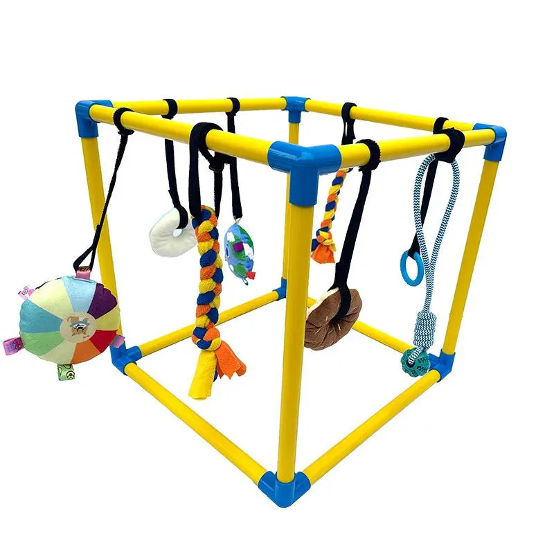 9-in-1 Puppy Play Gym Interactive Dog Toy Activity Center for Small Dogs Mental Stimulation Anxiety Relief Puppy Training Equipment Indoor Dog Enrichment Toy Set Hanging Chew Toys Reduce Boredom Barking and Destructive Behavior