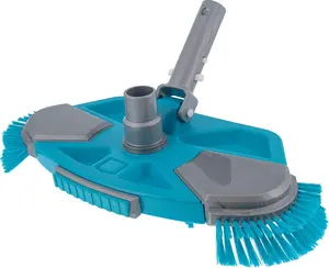 Deluxe Weighted Pool Vacuum Head with Side Brushes, Swivel Connection, EZ Clip Handle for Above Ground & Inground Swimming Pools - Vinyl Liner Floor, Wall, Step, Corner Cleaner