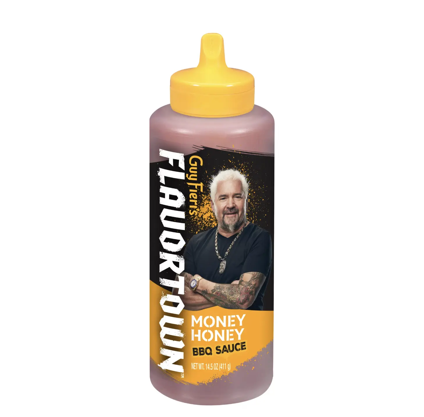 Guy Fieri Flavortown Money Honey BBQ Grilling Sauce, Sticky Glaze for Chicken Wings and Ribs, 14.5 oz