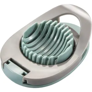 Egg Slicer for Boiled Eggs Strawberry Cutter with Stainless Steel Wire (Green)