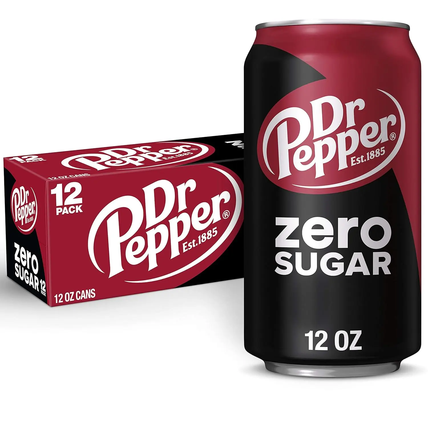 Dr Pepper 0 Sugar Cola Beverage - 12 oz, 12 Count