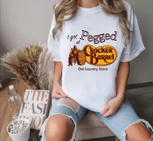 I Got Pegged at Cracker Barrel Old Country Store T-Shirt, Vintage Cracker Barrel Tee, Funny Tee, Vintage Shirt, Sarcastic Tee