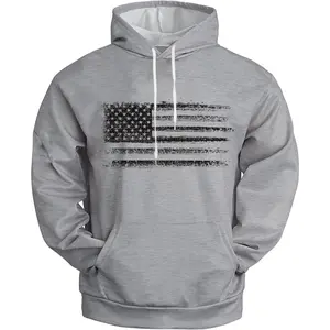 Graphic Hoodies for Men USA Flag American Patriotic Long Sleeve Pocket Pullover SweatshirtsGift