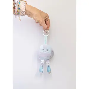 Purple & Blue Plushie Volleyball Keychain