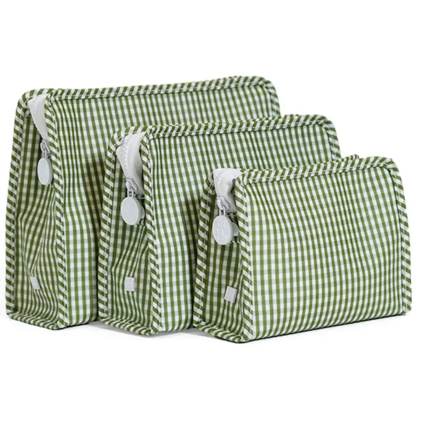 ROADIE LARGE Zip Pouch - GINGHAM MOSS