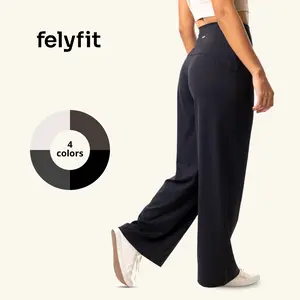 Skadi Pants- SP0240 - Felyfit - Thermal Wide Leg Pants, High Waist, Hidden Pocket