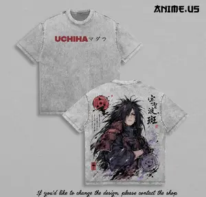 Limited Edition The Best Madara Uchiha T-Shirt Washed Unisex Printed Anime Streetwear Aesthetic Naruto Merch Gift For Naruto Fan