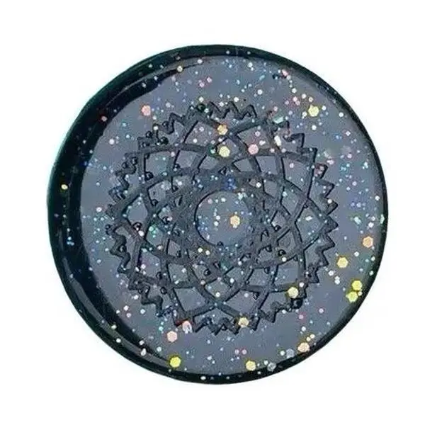 11th (Galactic) Chakra Higher Morphogenetic Chakra Handmade Black/Silver with Stargate Sands, High Frequency Crystals & Organic Metals, No Activation Required