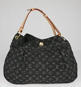 Pre-owned Louis Vuitton denim Shoulder Bags Black Monogram Daily PM Bag 4000028539427