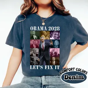 Â® Obama 2028 Lets Fix This Shirt,Political Shirt,Funny Hope Change Shirt,ial , Resist Shirt,Obama Shirt 45776 3743