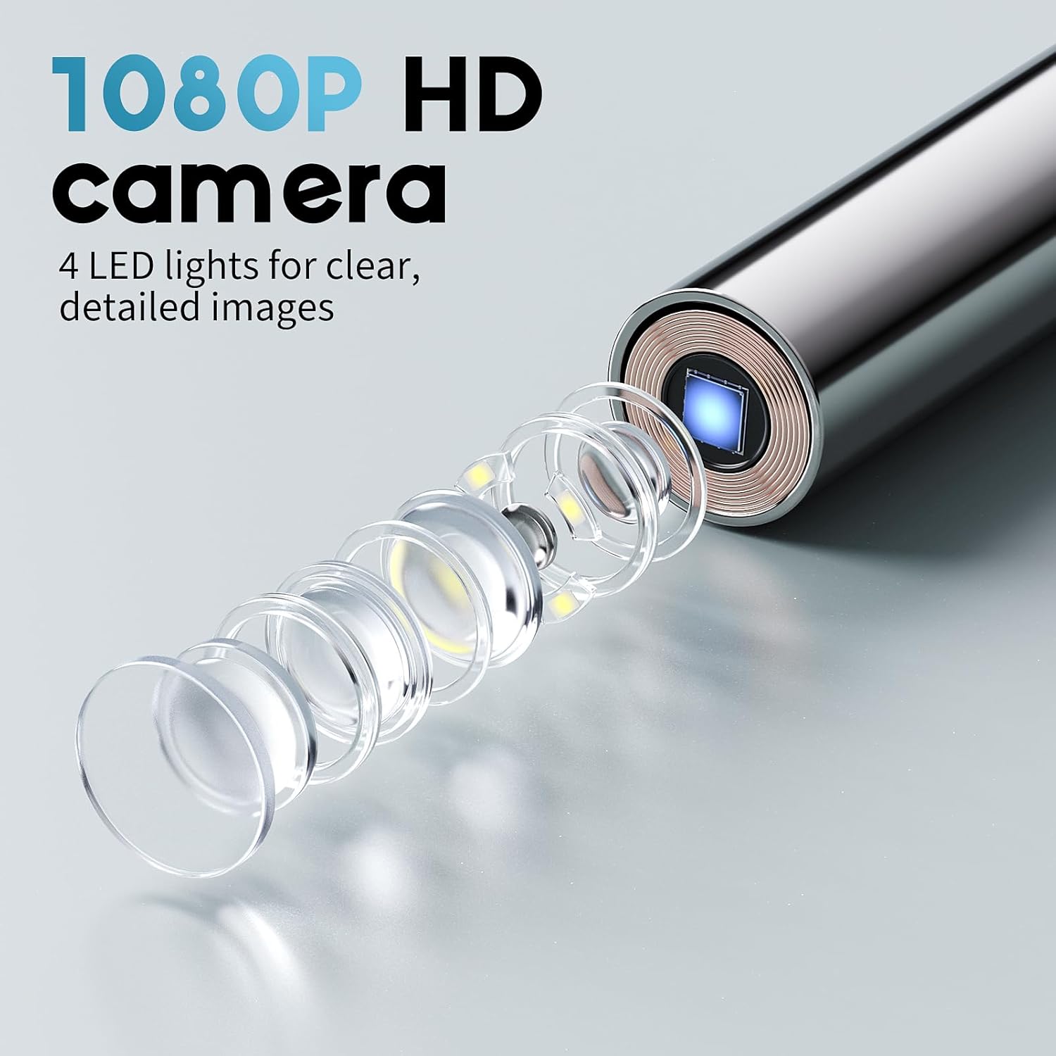 HD Visual Ear Wax Removal Tool, Otoscope Camera Ear Cleaner with LED Light, Safe Ear Cleaning Kit for Adults, Kids, Pets