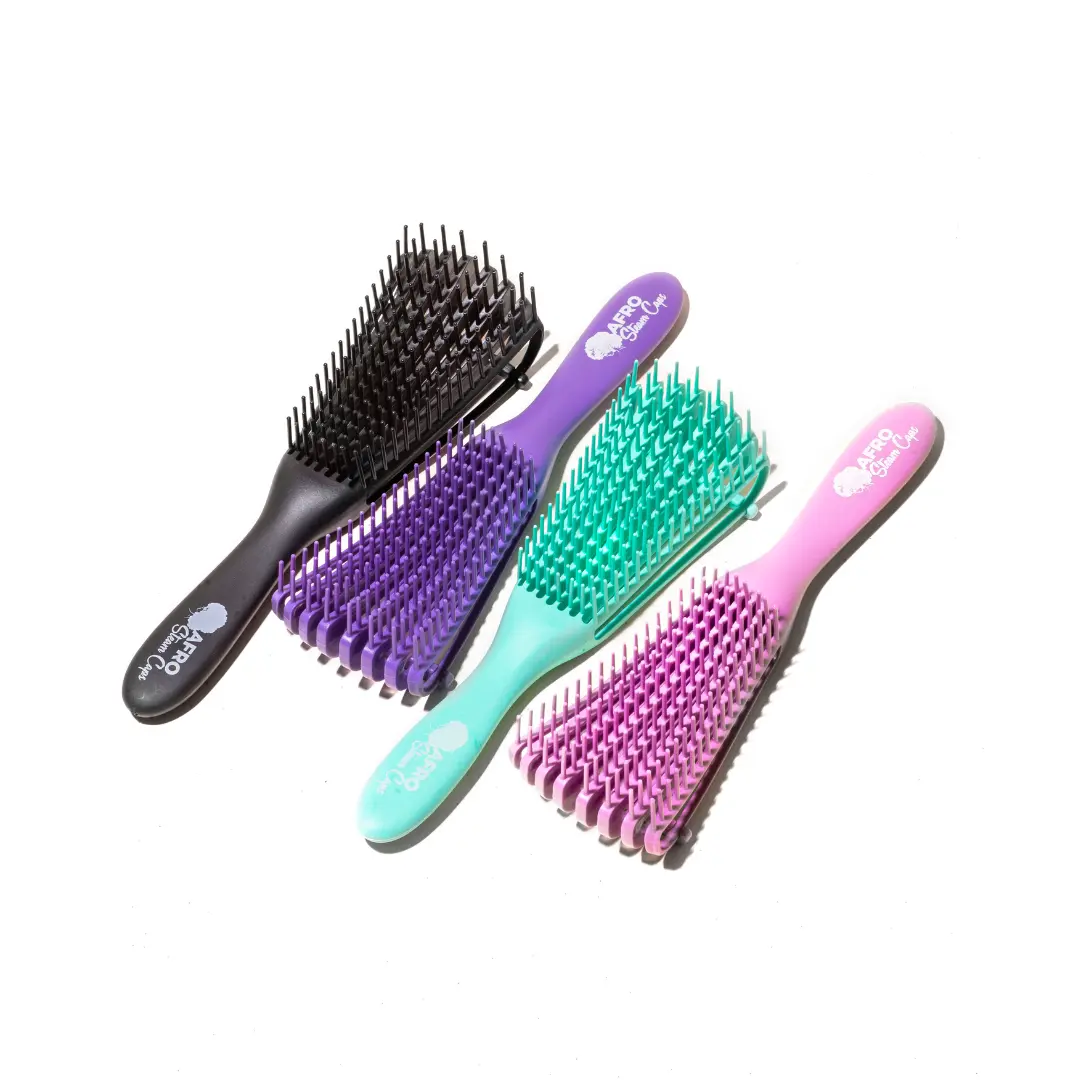 Curly hair detangling brush, reduces hair breakage, tanlging and styling time, wet & dry detangling comb, type 4c hair comb, hair styling brush, scalp massage anti tangle comb, tangle tweezer comb, heatless handle, no knots detangle comb for women