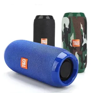 Tg-117-Black Portable Bluetooth Speaker with Subwoofer Deep Powerful Bass IPX5 Waterproof Outdoor Wireless Speakers FM Radio AUX Input Perfect Gift for Men Audio Smartphone