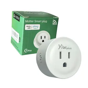 YiWipbot Matter Smart Plug 10A, Smart Wi-Fi Outlet Compatible with Alexa, Apple Homekit, Google Home, SmartThings, Home Assistant, No Hub Required, ETL & FCC & RoHS Certified, 2.4G WiFi Only