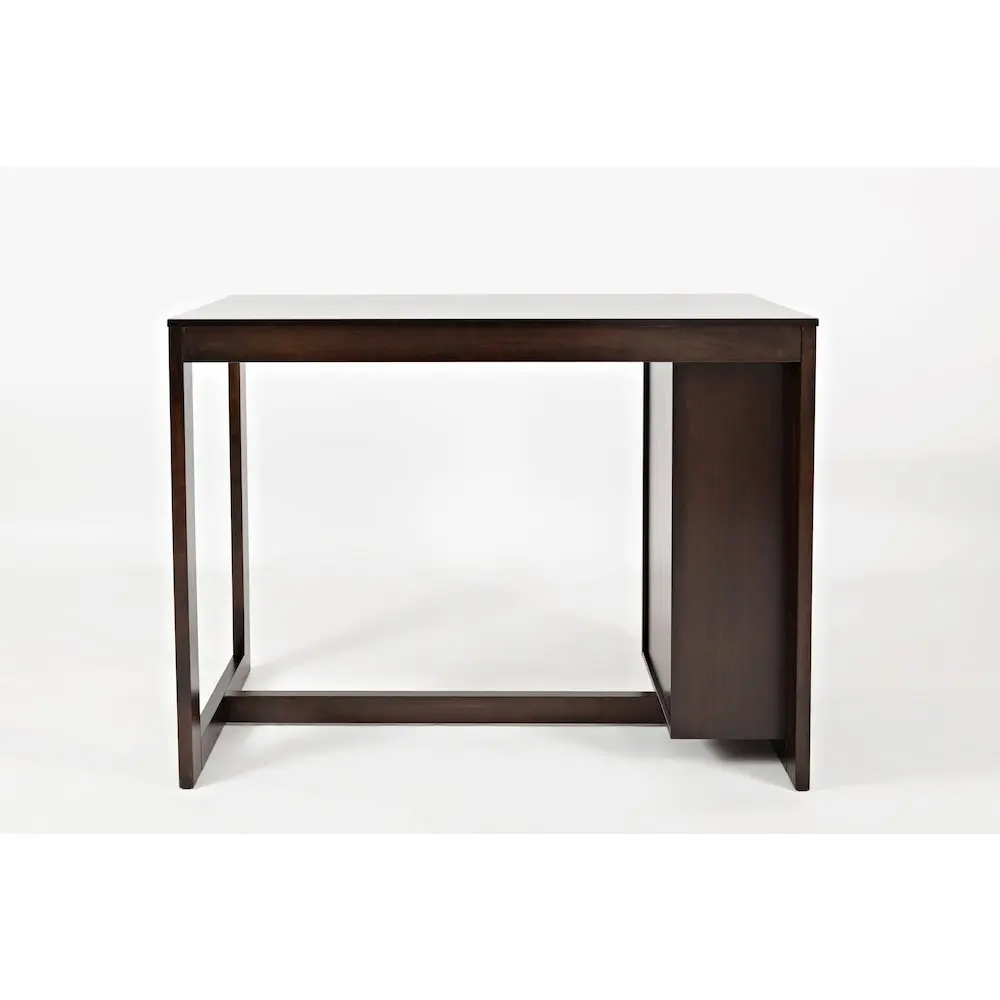 Tribeca Counter Height 48" Contemporary Dining Table with Built-In Shelving