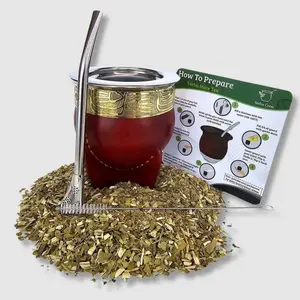 Rojo Salteño Imperial leather and steel mate gourd