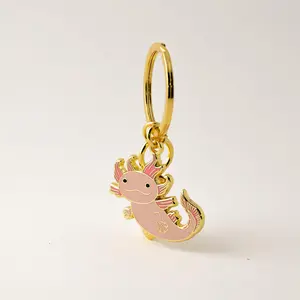 Axolotl Enamel Keychain & Bag Charm