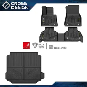 CROSSDESIGN 3D Floor Mats Cargo Liner for BMW X5 2019-2024 2025 TPE All Weather Custom Mats  Upgraded Version