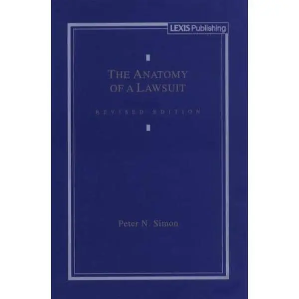 Used Literature Book - Peter N. Simon's The Anatomy of a Lawsuit, English Soft Covers Reading Materials, 0.59 lbs Explanation of Procedure Paperback, 0.59 Pounds