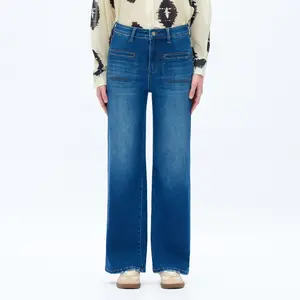 HIGH RISE RELAXED STRAIGHT DENIM JEANS