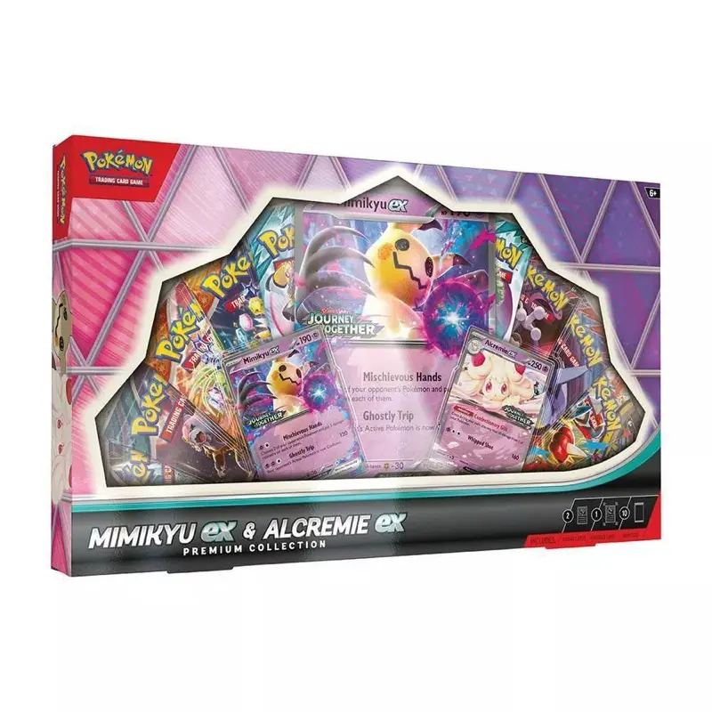 Pokémon Mimikyu x Alcremie EX Box - Premium Collection Trading Card Game Set with Mimikyu & Alcremie EX Cards