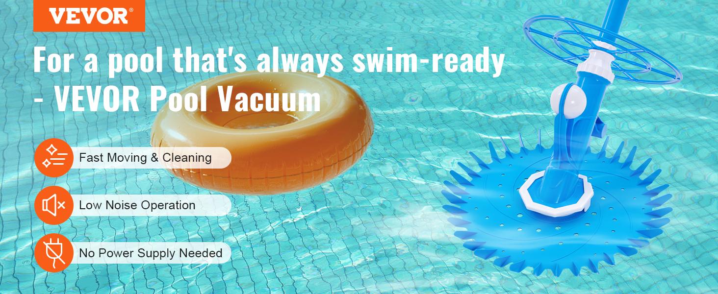 TikTokShopBlackFridayVEVOR Automatic Suction Pool Cleaner, Low Noise Pool Vacuum Cleaner with Extra Diaphragm, 10 x 32 in Hoses & 36-Fin Disc, Side Climbing Pool Cleaners for Above-Ground & In-ground Swimming Pool TikTokShopBlackFridayVEVOR Automatic Suction Pool Cleaner, Low Noise Pool Vacuum Cleaner with Extra Diaphragm, 10 x 32 in Hoses & 36-Fin Disc, Side Climbing Pool Cleaners for Above-Ground & In-ground Swimming Pool