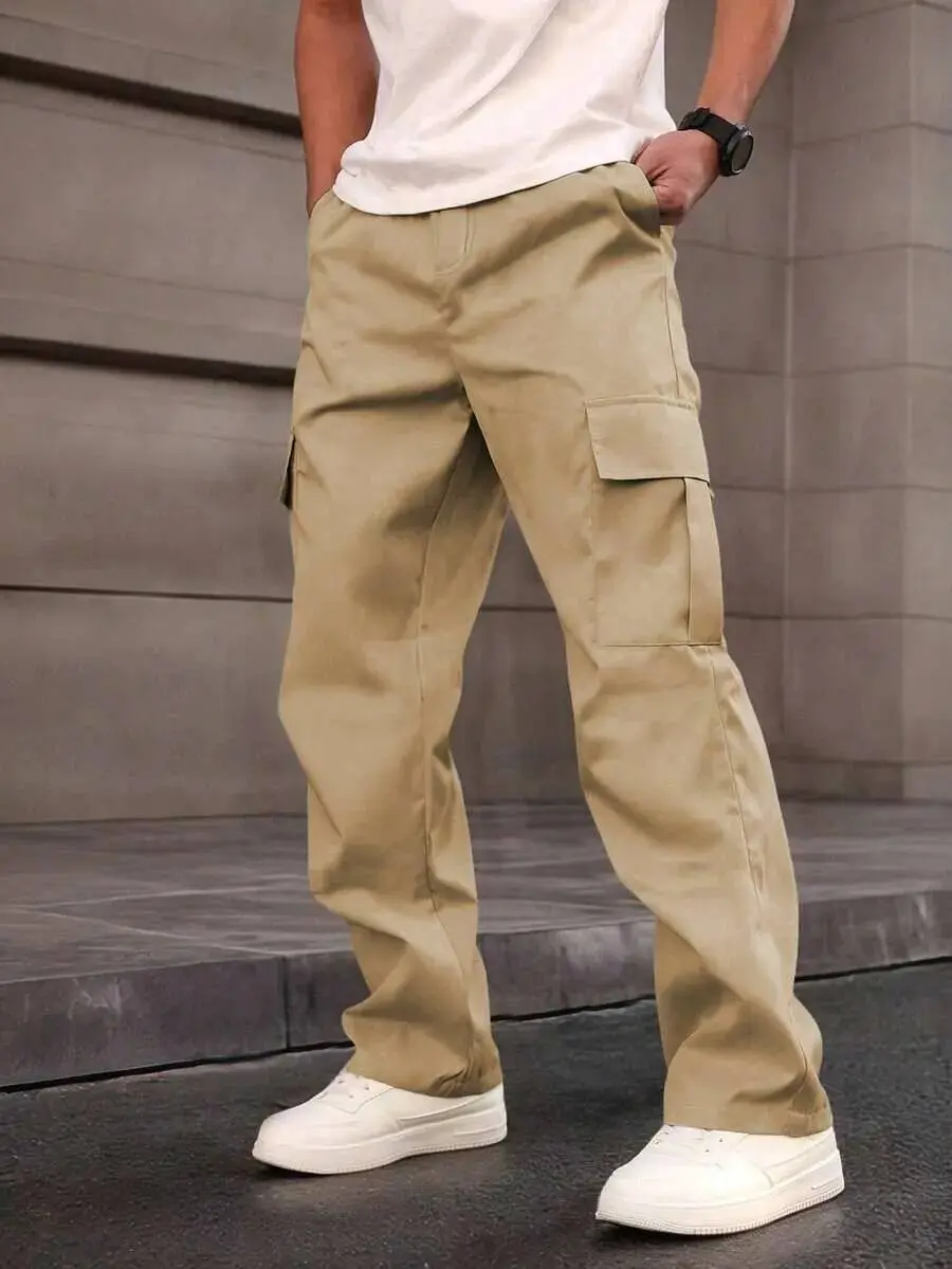 Boys/Teens Cargo Pants Solid Color Casual Multi-Pocket Fashion Streetwear Everyday Versatile Trendy Workout Outdoor School Year-Round Size8-16Y