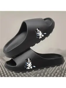 Australian Shepherd Dog Print Coconut Slippers for Women Men Kids Non-slip Comfortable Home Indoor Outdoor Beach Summer Lightweight Breathable Soft Sole House Shoes