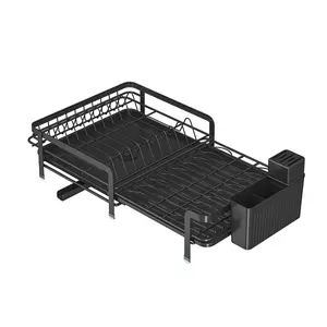 Kitchen Bowl & Plate Storage Rack, Multi-functional Draining Rack, Household Countertop Storage Basket for Bowl & Plate, Organiser
