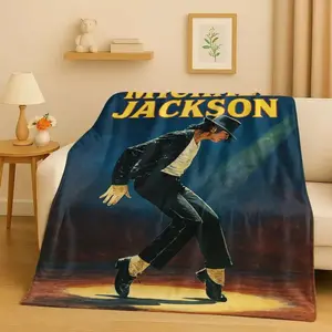 Retro Michael Jackson King of Pop Flannel Blanket - Ultra Soft Plush Throw for Bedroom, Sofa, Office, Picnic & Kids, Perfect Gift for MJ Fans