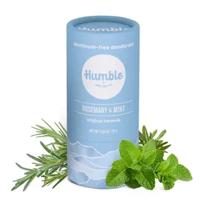 Humble Brands Rosemary & Mint Aluminum-Free Deodorant, 2.65oz (75g) Plastic-Free, Long Lasting Body Care
