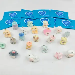 10 Plush Animal Keychains, Random Independent Packaging, Cute Resin Cartoon Charms, DIY Keychain Accessories, New Year Gifts, Bag Decorations, Keychain For Bags