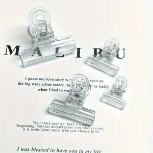 10pcs Plastic Bulldog Clips Assorted Sizes, Utility Paper Clamps, Hinge Clips For Home, Office Use, Chip Clips, Bag Clips, Food Clips