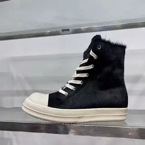 New Rick Owen High Top Shoes Hairy