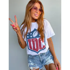 Blue IDC Football Graphic Top