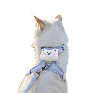 Pet Dog Harness and Leash Set, Suitable for Small, Medium, and Large Dogs - I-Shaped Design, Pet Leash and Chest Harness Set, Safe Pet Vest, Cute Flower Decoration, Adjustable Dog Harness, Medium Dog Owners, Small Dog Owners