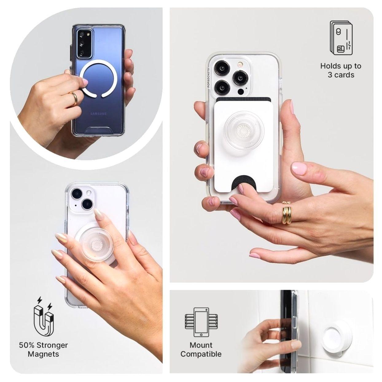 Funny Hot Mess Highland Cow Magsafe Phone Grip Detachable Magnetic Kickstand, Cute Farm Aesthetic Gift For Cow Lovers Daily Use