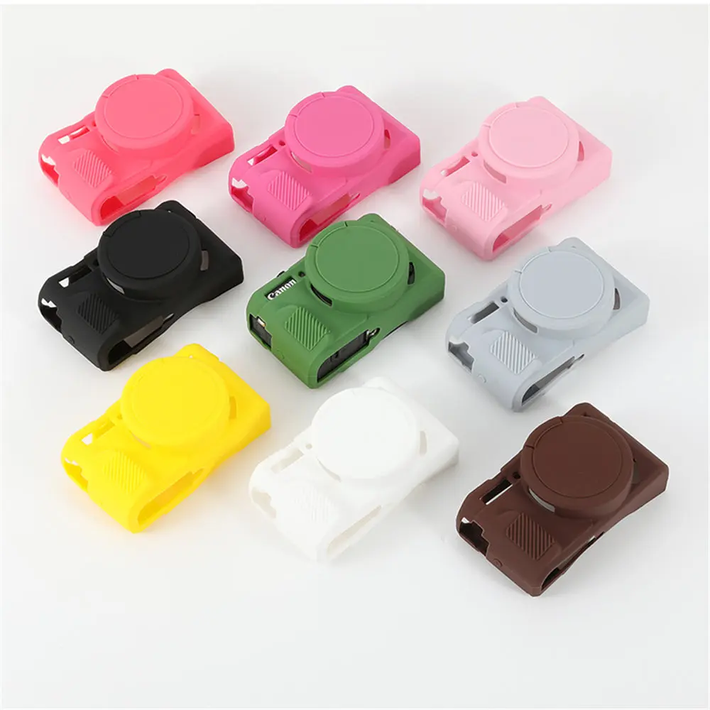 Soft Silicone Rubber Armor Camera Body Case with Lens Cap - Durable, Shockproof Protection Accessories for Canon G7X Mark II, III, G7XII, G7X2, G7XIII, G7X3