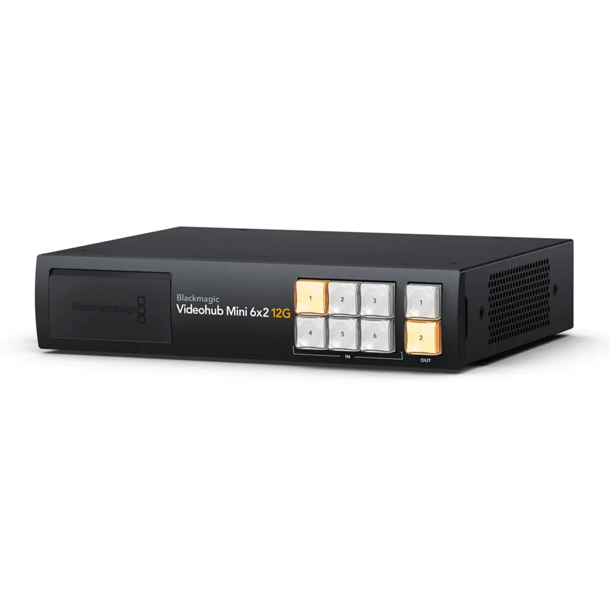Blackmagic Design Videohub Mini 6x2 12G Router, 6 Inputs and 2 Outputs