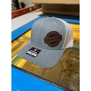Certified Redneck Hat leatherette patch - Leather Patch, Richardson 112 Hat - Truck Hat