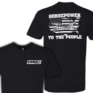 [Comp Cams] Horsepower to the People Racing Shirt, Comp Cams Performance Engine Muscle Car Culture USA, Gift for Gearheads & Mechanics, Motorsport Racing Tee