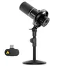 MAONO USB/XLR Hybrid Streaming Mic PD200W - Dual-Channel 2-Voice Recording for Content Creators, 2.4GHz Cordless + USB-C Plug-and-Play Cable, 30mm Dynamic Capsule, App Tone Control, 60m Range, 60h Battery, Adapter for Vlogging Equipment