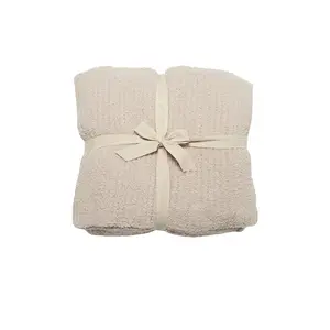 Barefoot Dreams Full/Queen CozyChic Ribbed Bed Blanket in Stone