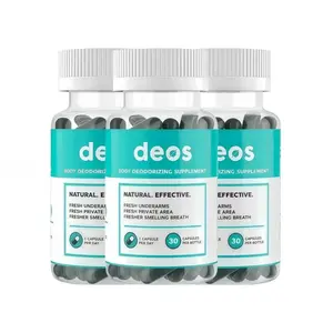 DEOS Internal Deodorant Supplement - Natural Chlorophyll Pills for Healthcare, Fitness, Gut Health, Skin Health, Detox, Digestion Support & Full Body Odor Control | 30 Capsules