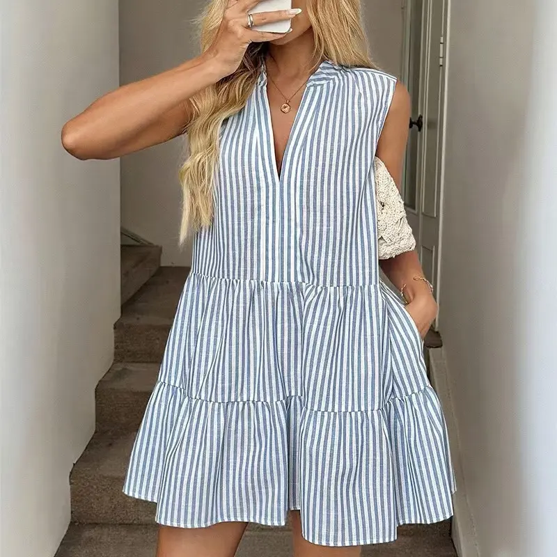 Blue and White Stripes